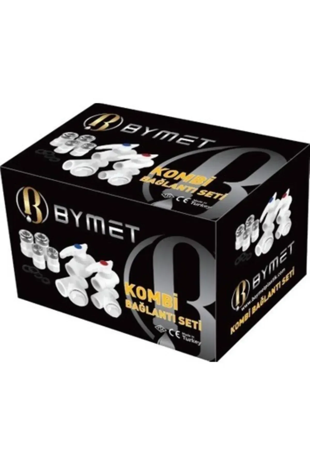Bymet 8li Dirsekli Kombi Bağlantı Seti (Metal Tapa)